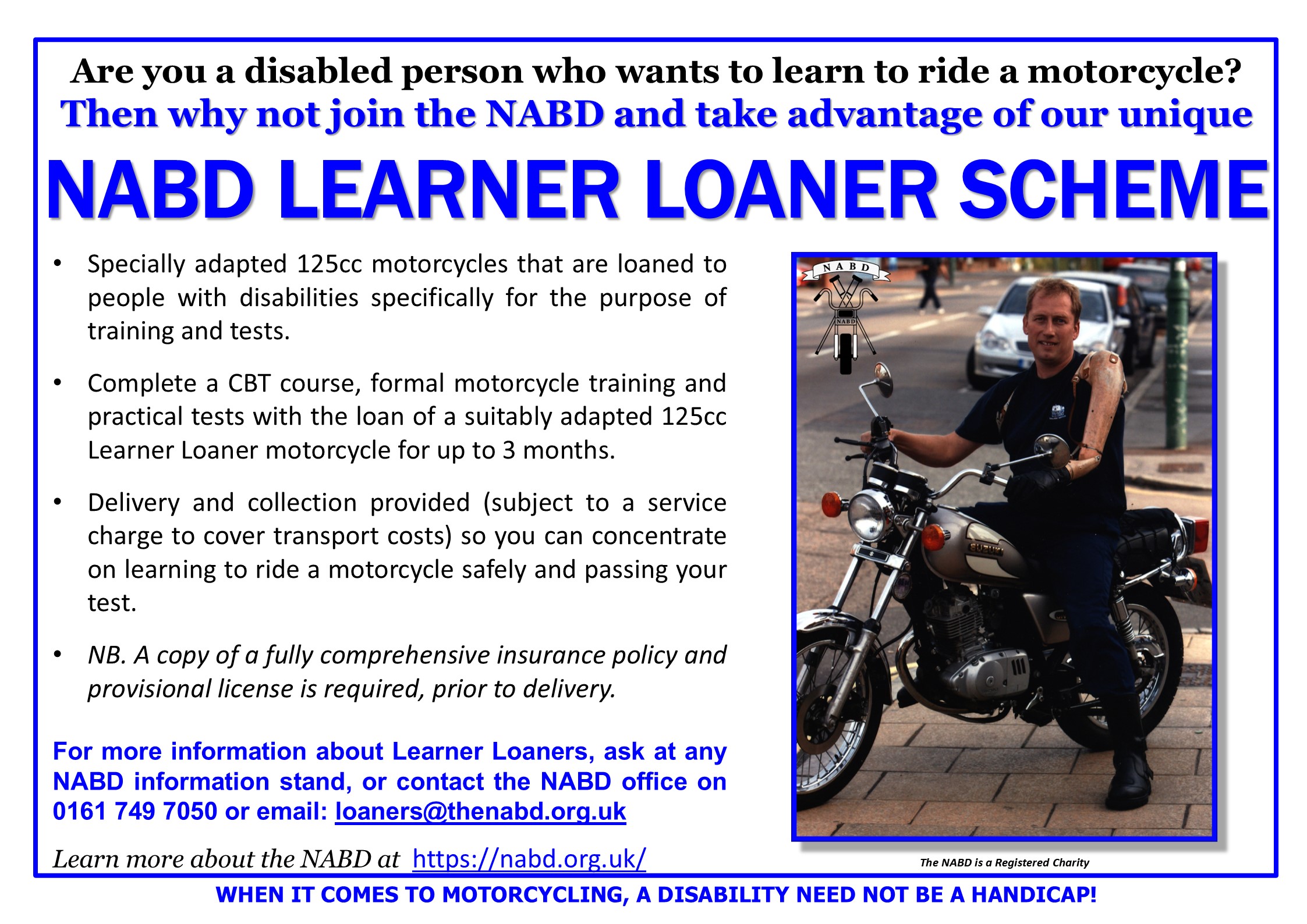 NABD Learner Loaner Scheme